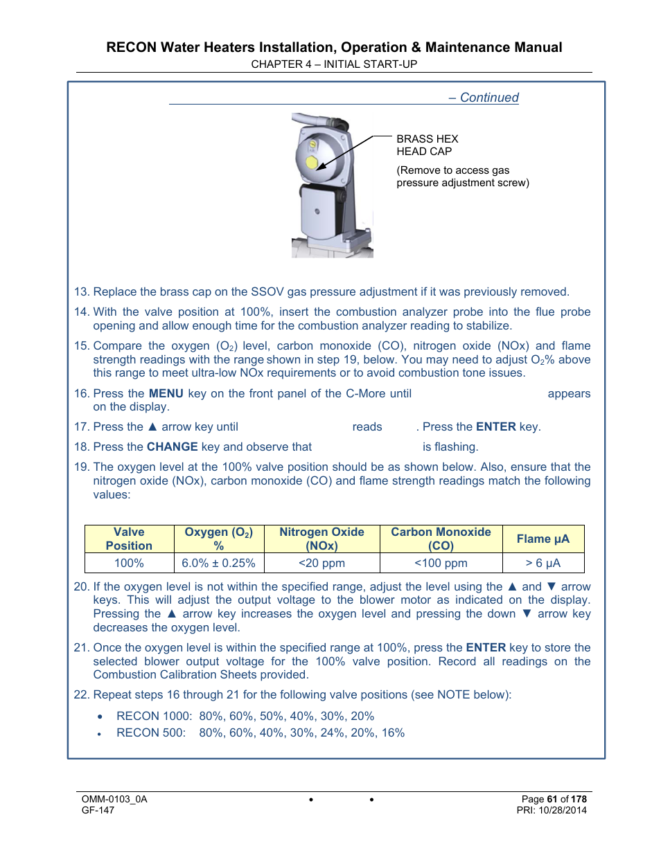 AERCO RECON 1000 User Manual | Page 61 / 178