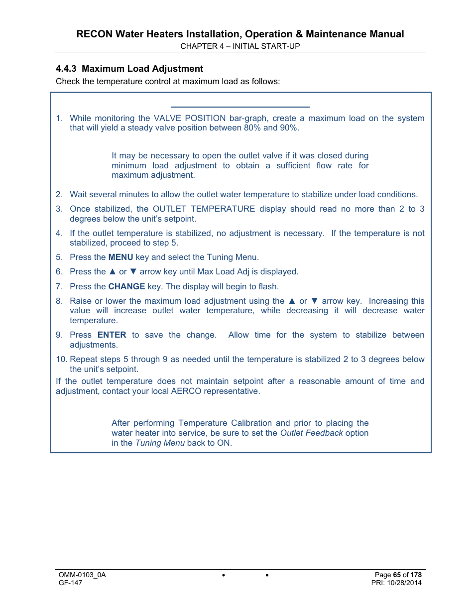 AERCO RECON 1000 User Manual | Page 65 / 178