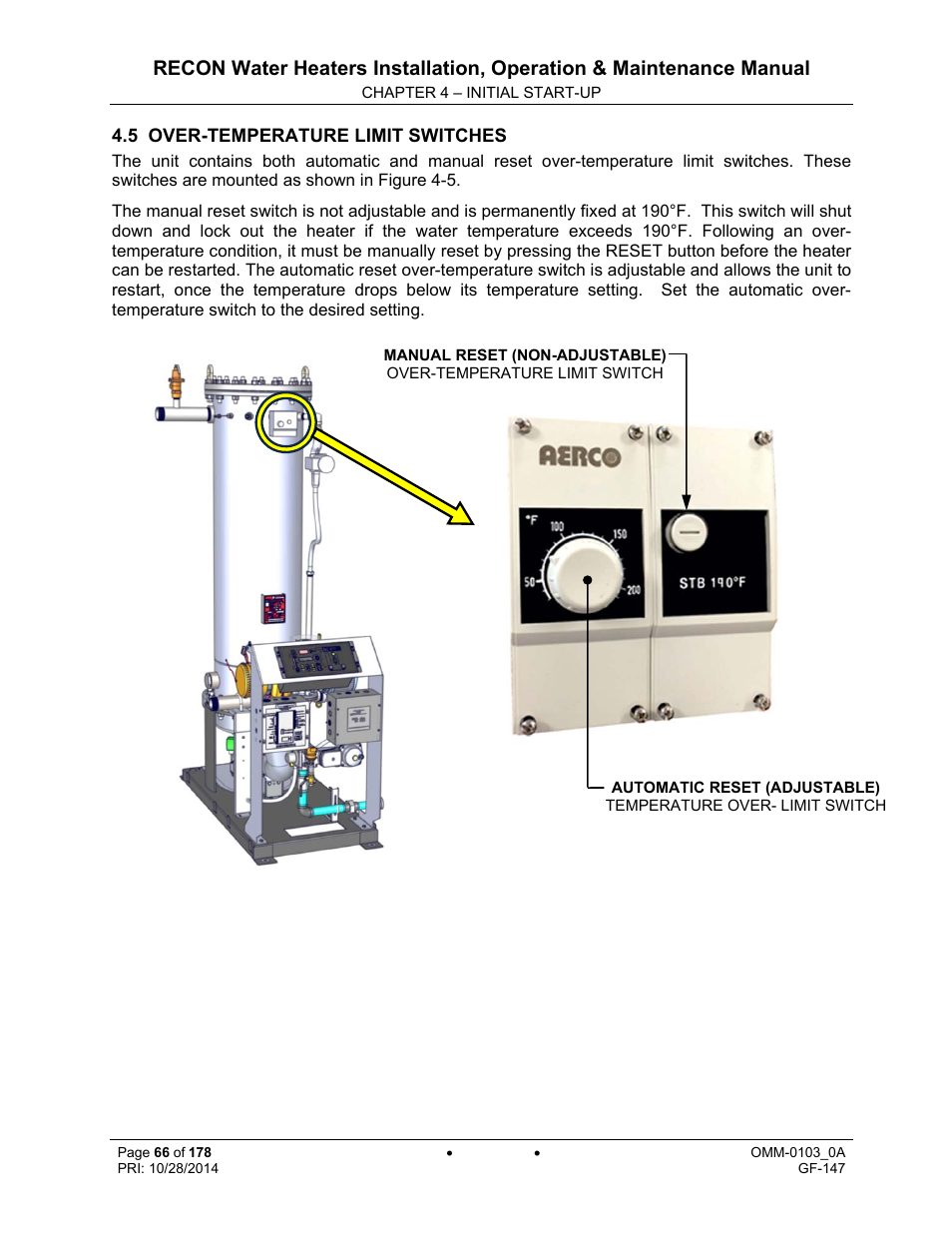 AERCO RECON 1000 User Manual | Page 66 / 178