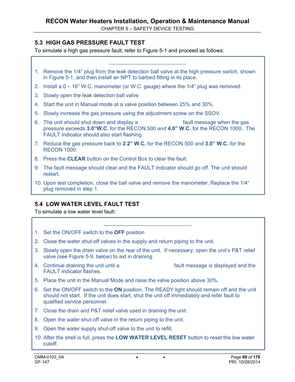 AERCO RECON 1000 User Manual | Page 69 / 178