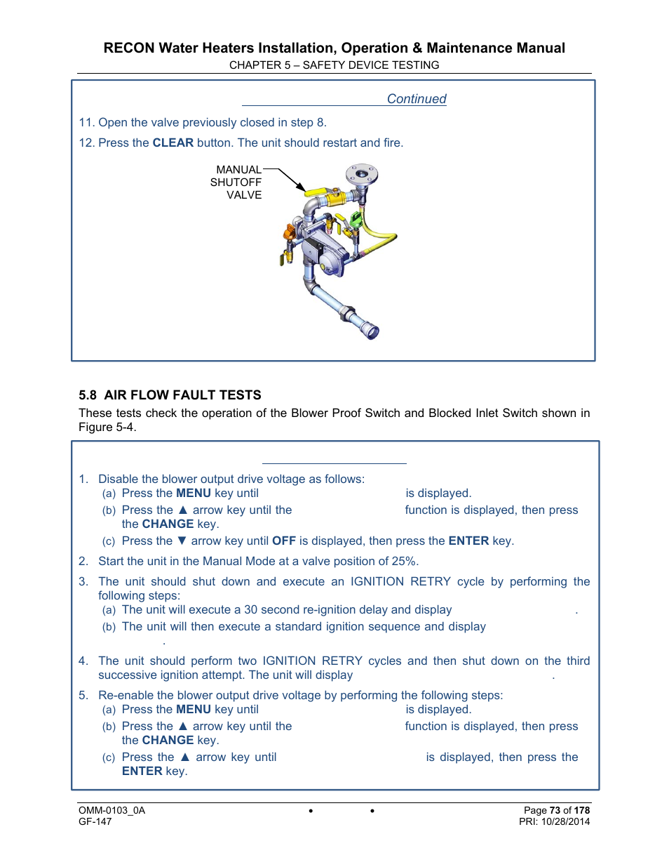 AERCO RECON 1000 User Manual | Page 73 / 178