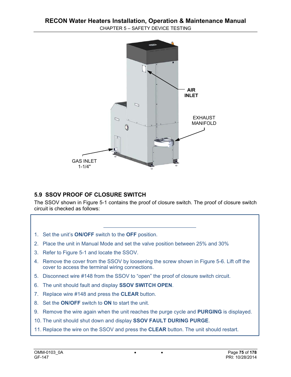 AERCO RECON 1000 User Manual | Page 75 / 178