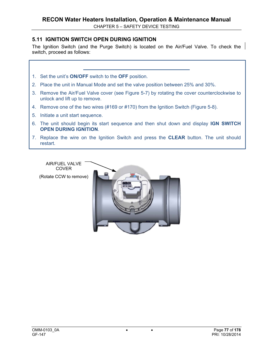 AERCO RECON 1000 User Manual | Page 77 / 178