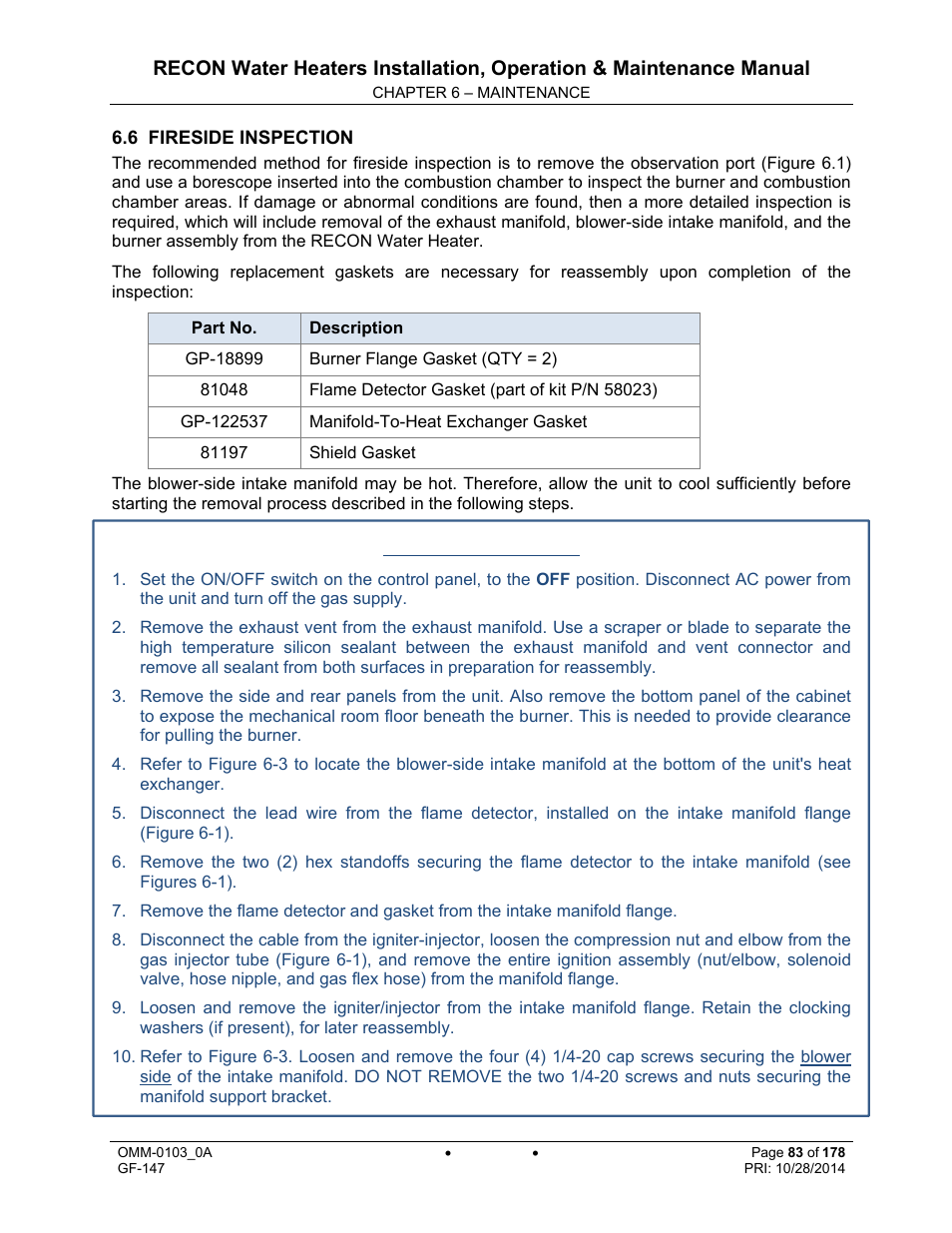 AERCO RECON 1000 User Manual | Page 83 / 178