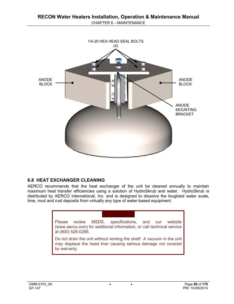 AERCO RECON 1000 User Manual | Page 89 / 178