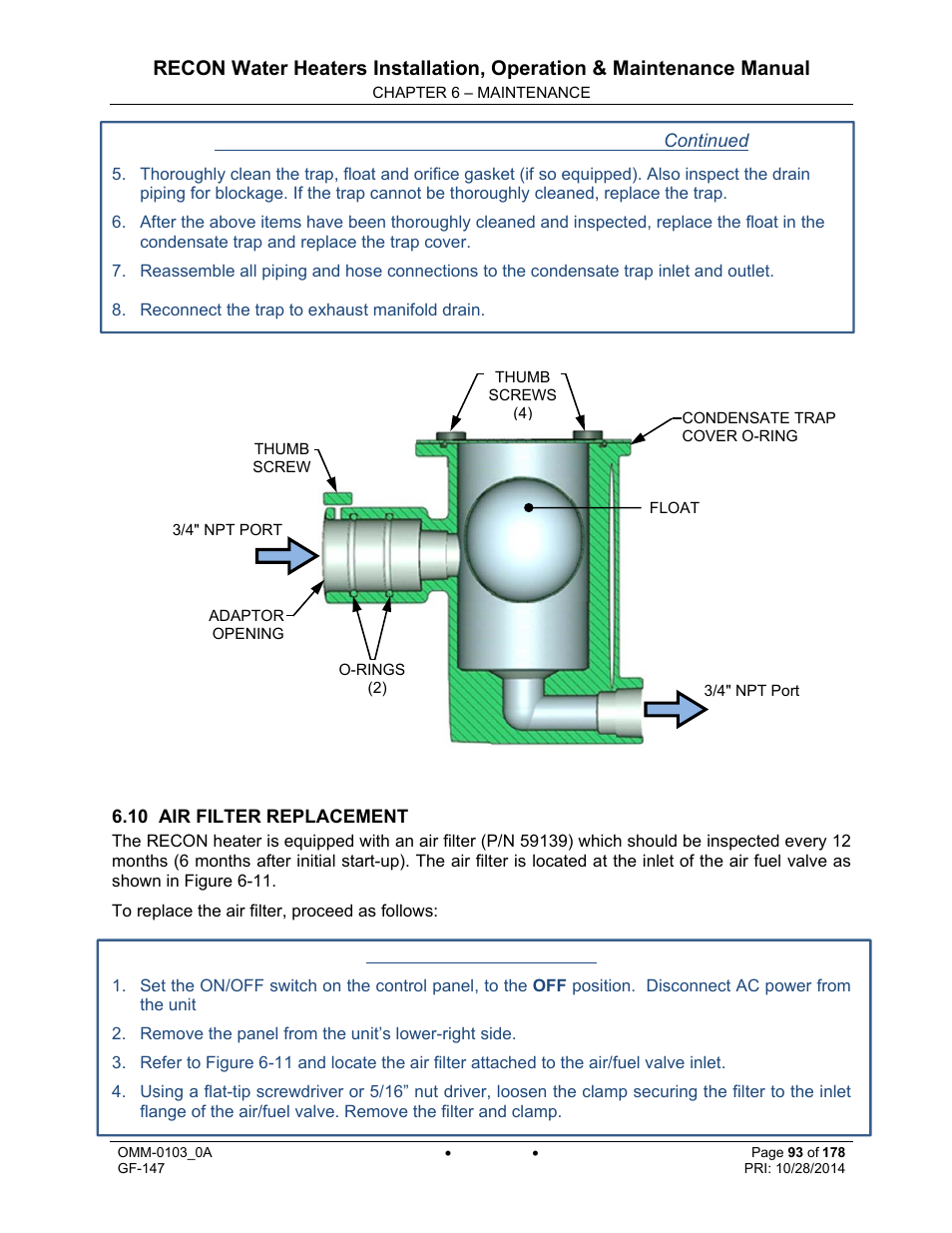 AERCO RECON 1000 User Manual | Page 93 / 178