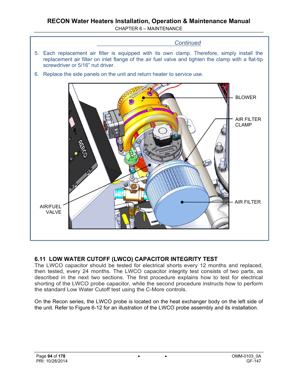 AERCO RECON 1000 User Manual | Page 94 / 178