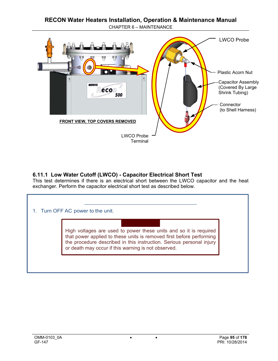 AERCO RECON 1000 User Manual | Page 95 / 178