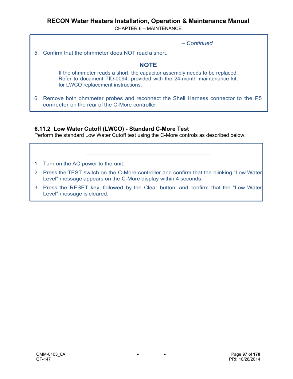 AERCO RECON 1000 User Manual | Page 97 / 178