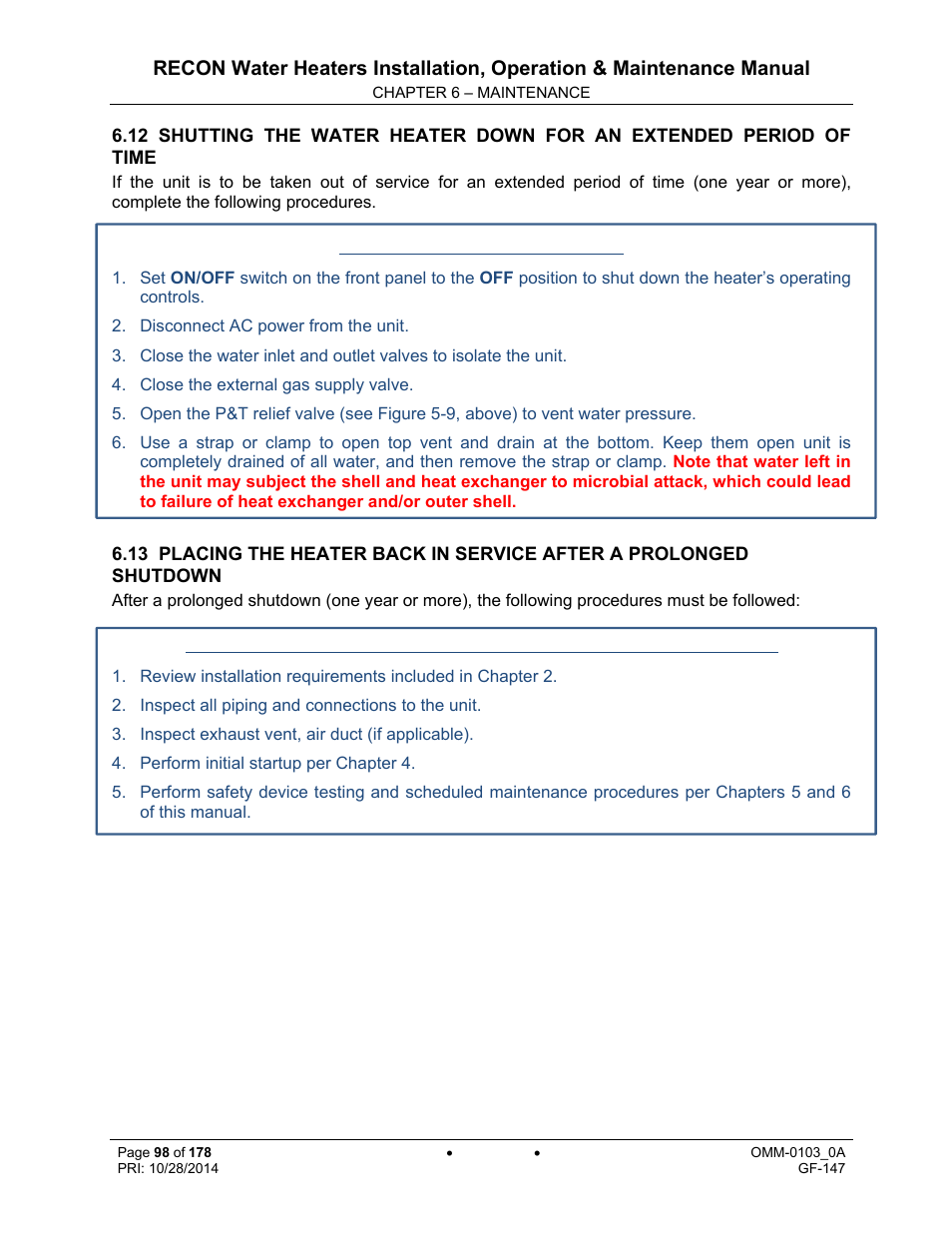 AERCO RECON 1000 User Manual | Page 98 / 178