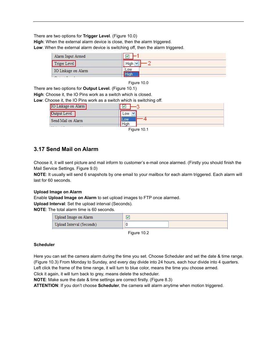 17 send mail on alarm, Ail on, Larm | Agasio A612W User Manual | Page 43 / 52