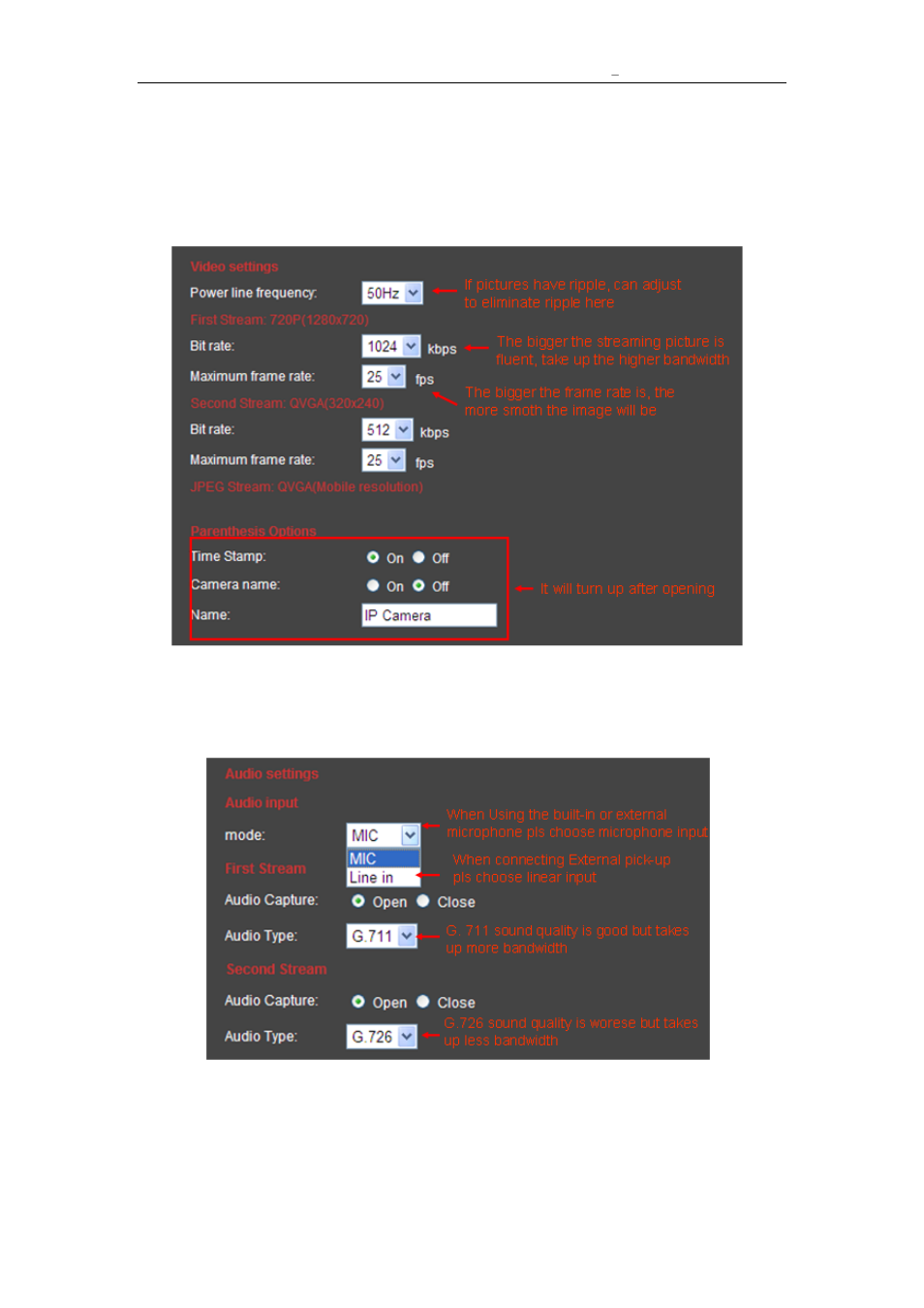 Other settings, Ideo, Etting | Video setting, Audio setting, 5 other settings, 1 video setting page | Agasio A632W User Manual | Page 13 / 24