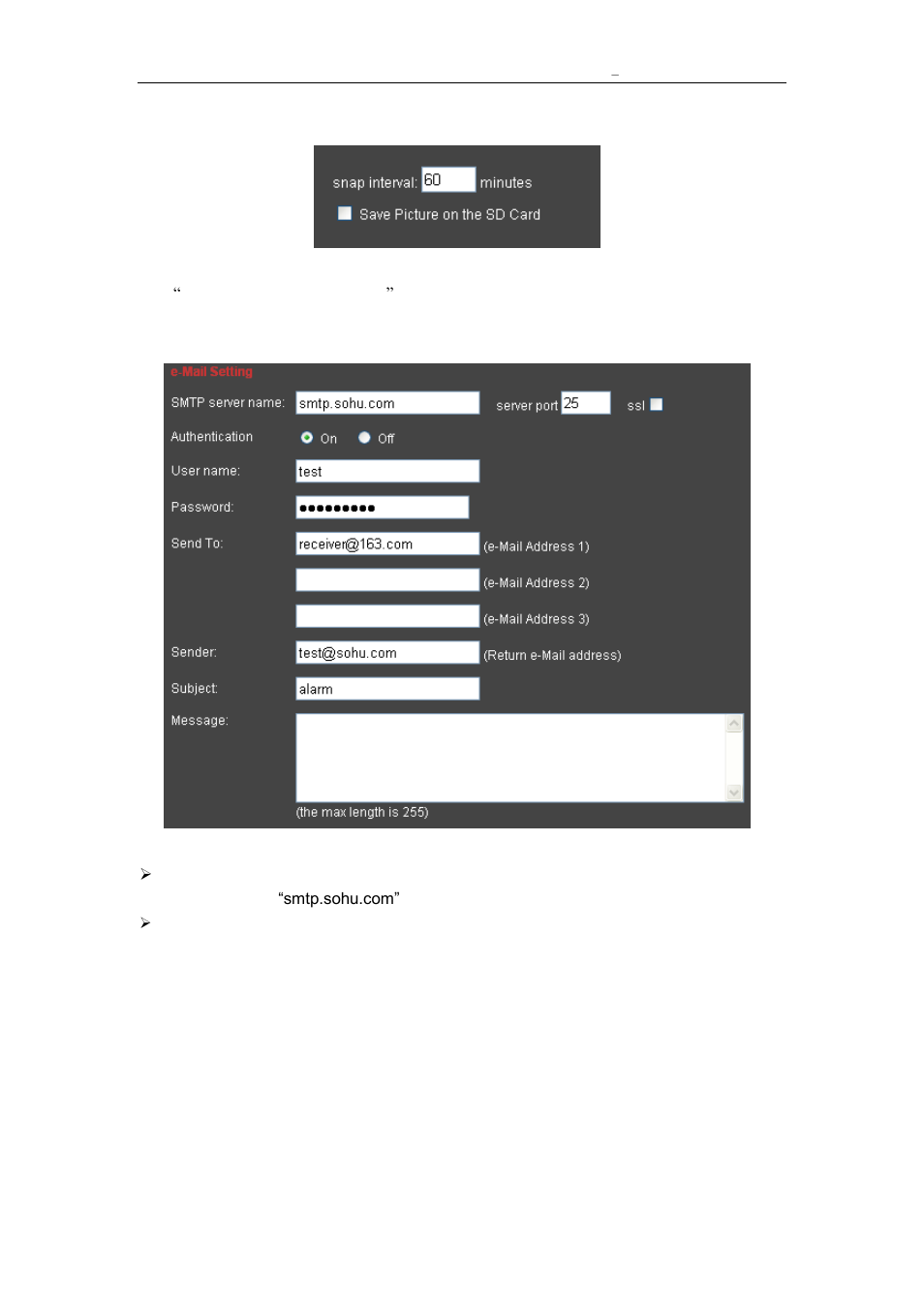 Auto capture setting, E-mail setting | Agasio A632W User Manual | Page 18 / 24