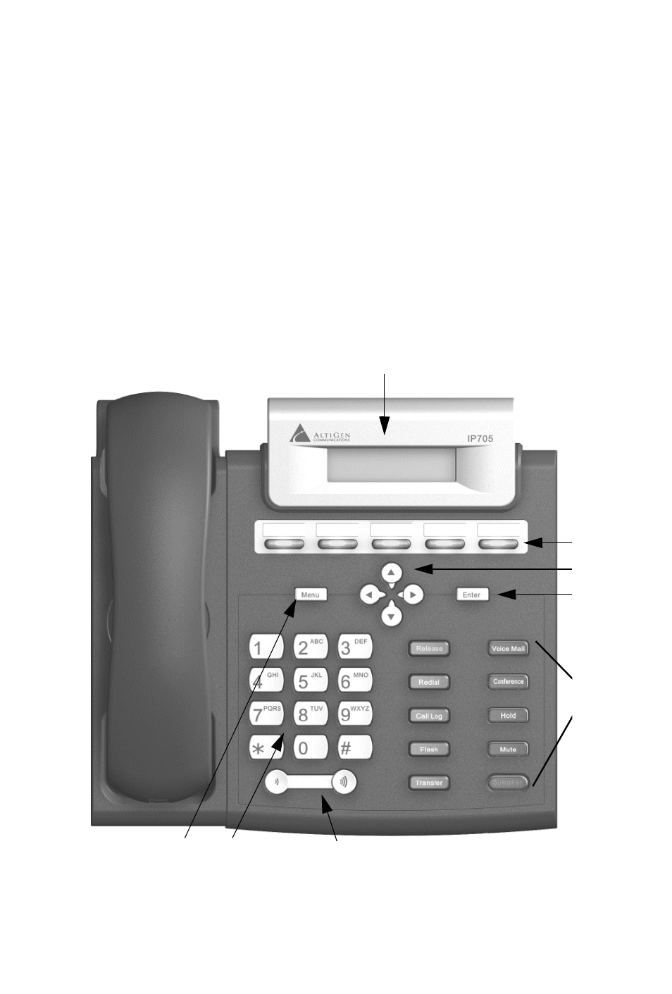 The ip 705 phone, Hapter | AltiGen IP 705 User Manual | Page 11 / 54