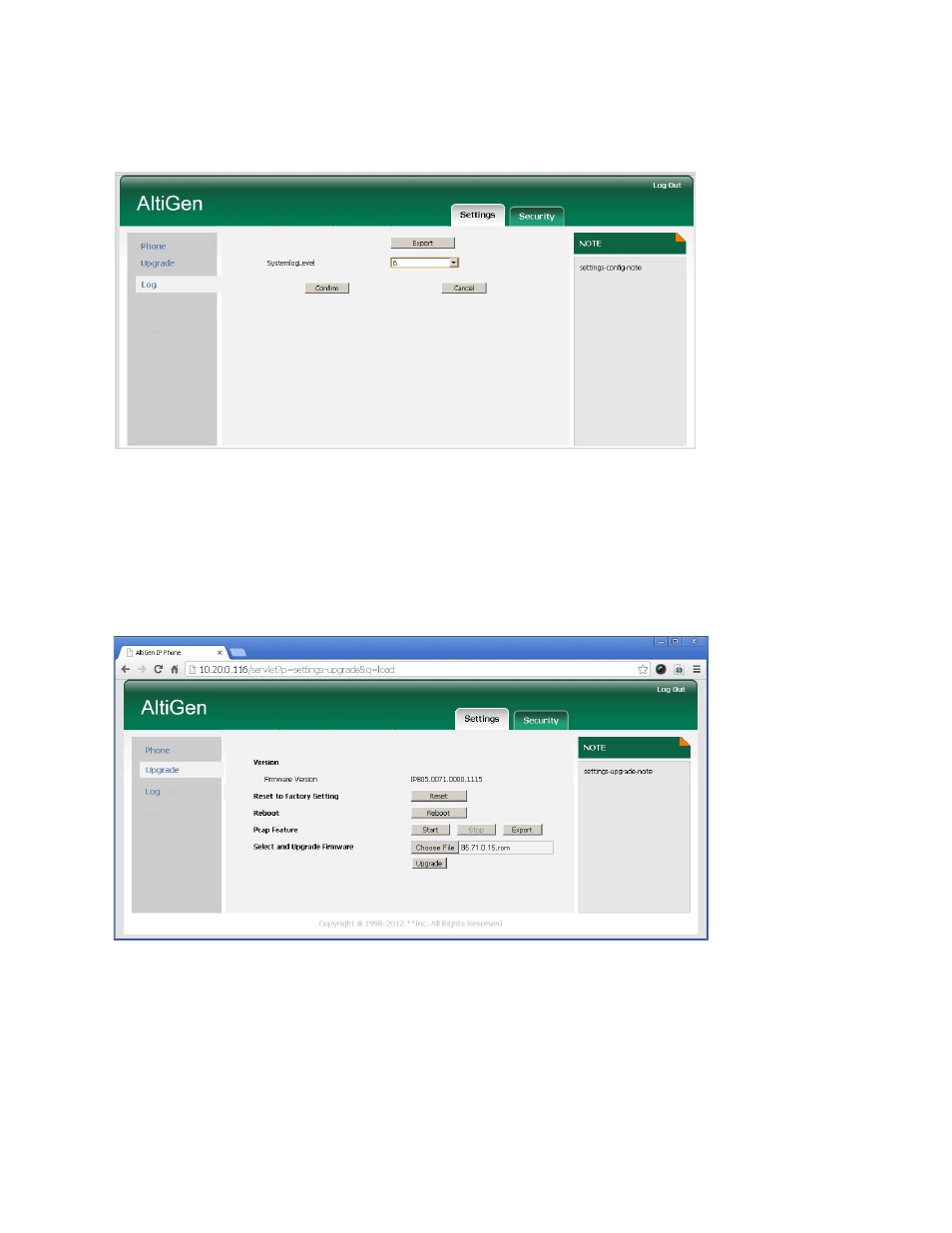 Generating the log file, Generating the packet capture file | AltiGen IP 805 User Manual | Page 34 / 40