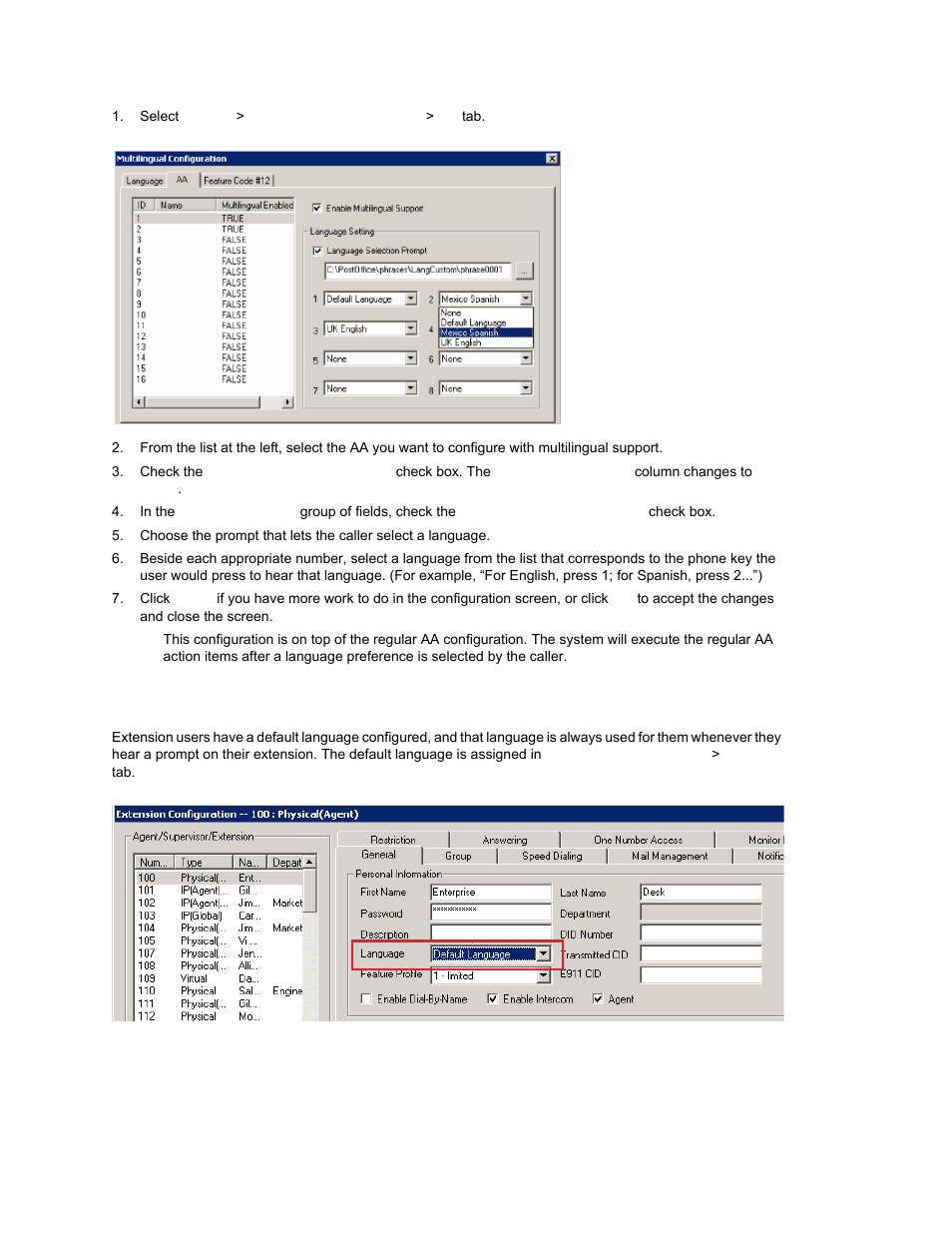 Configuring the extension | AltiGen MAXCS 7.0 Update 1 ACM Administration User Manual | Page 110 / 446
