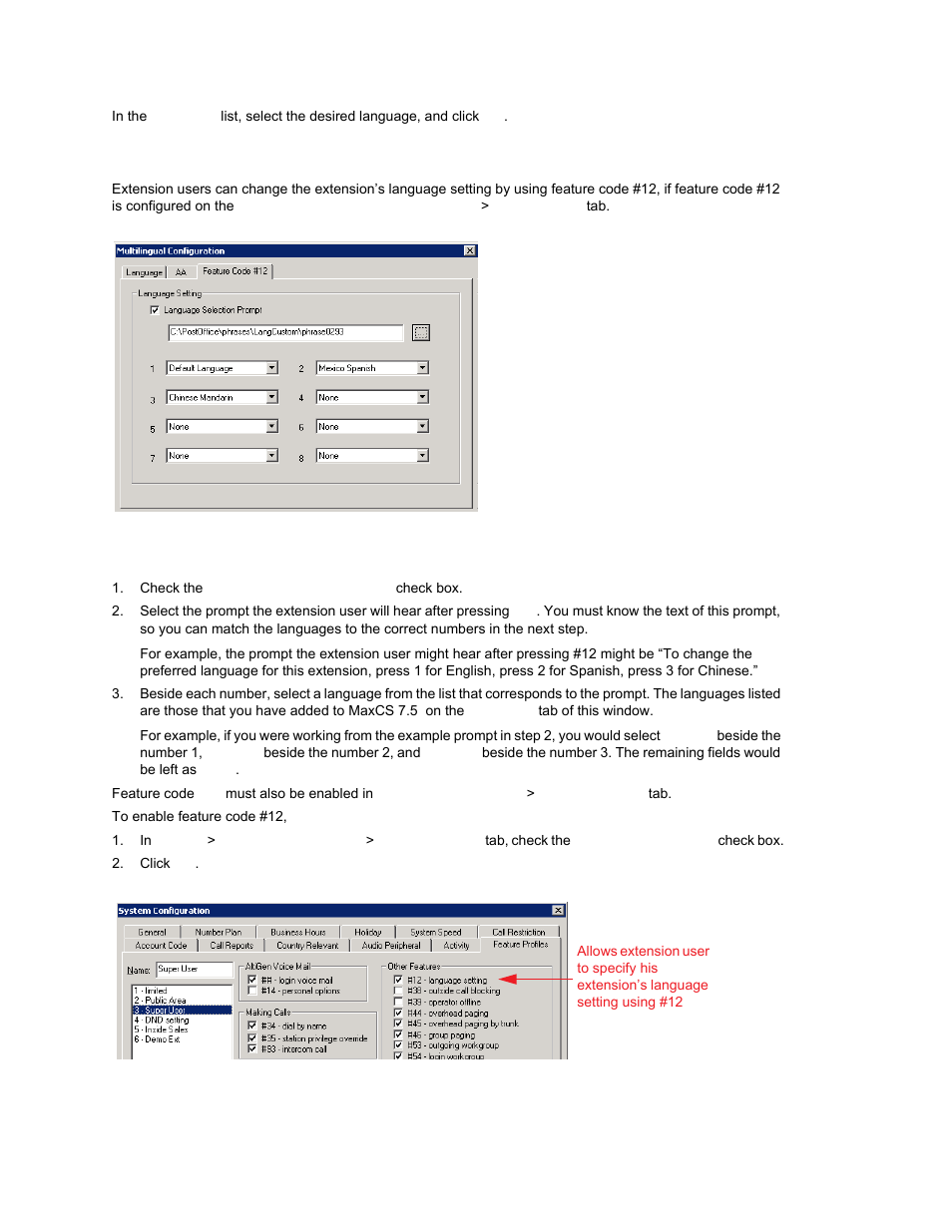 Extension user can change language setting | AltiGen MAXCS 7.0 Update 1 ACM Administration User Manual | Page 111 / 446