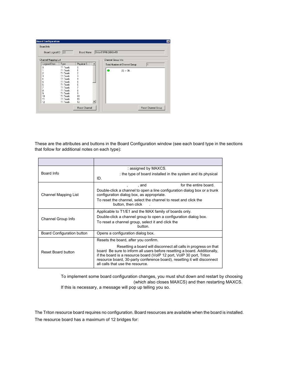 Board configuration parameters, Using the triton resource board | AltiGen MAXCS 7.0 Update 1 ACM Administration User Manual | Page 126 / 446