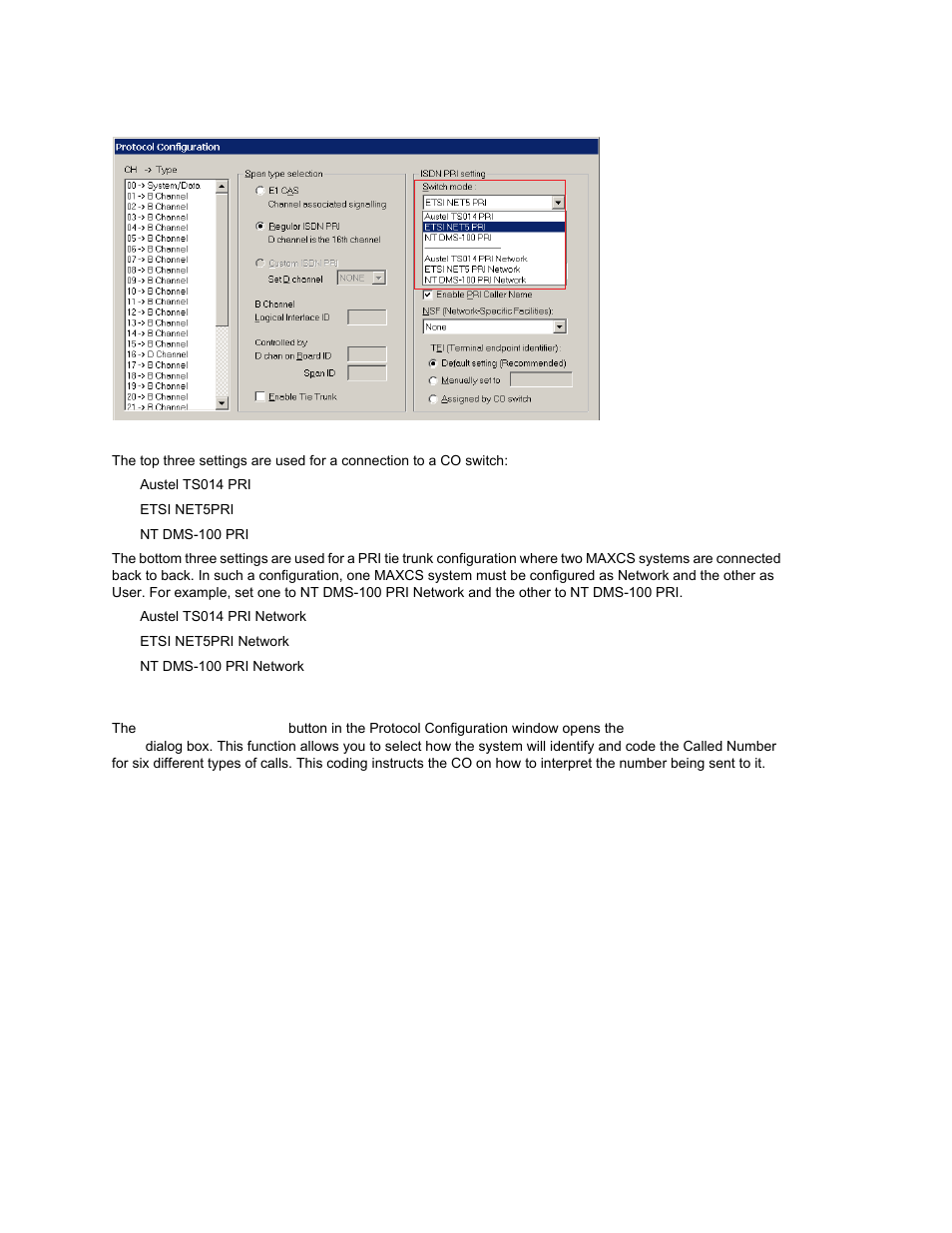 E1 pri, Configuring an isdn numbering plan | AltiGen MAXCS 7.0 Update 1 ACM Administration User Manual | Page 137 / 446