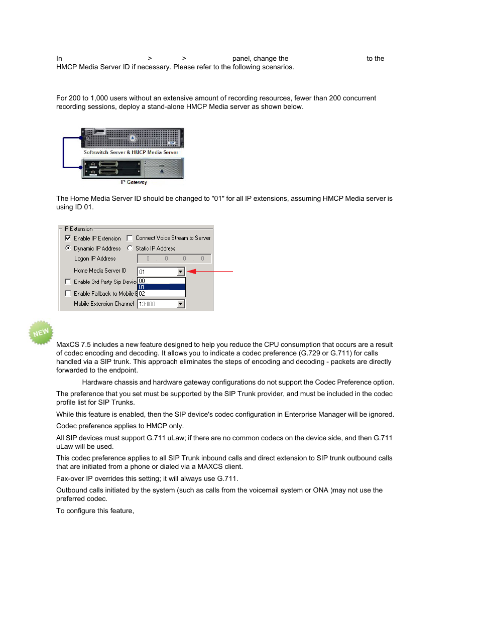 Scenario: single standalone hmcp media server, Hmcp codec preference | AltiGen MAXCS 7.0 Update 1 ACM Administration User Manual | Page 148 / 446