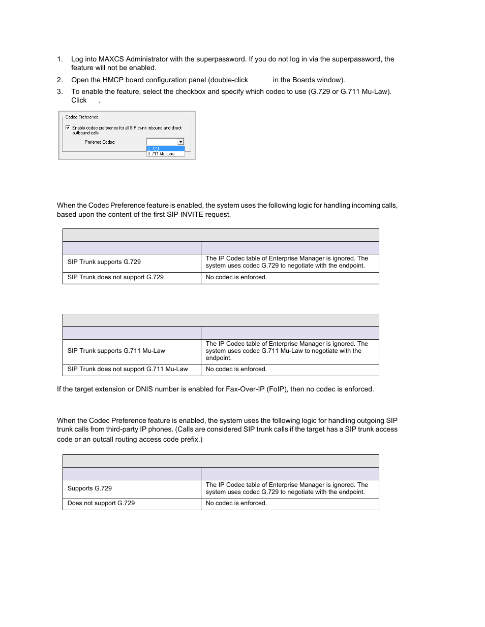 Codec preference - incoming calls | AltiGen MAXCS 7.0 Update 1 ACM Administration User Manual | Page 149 / 446