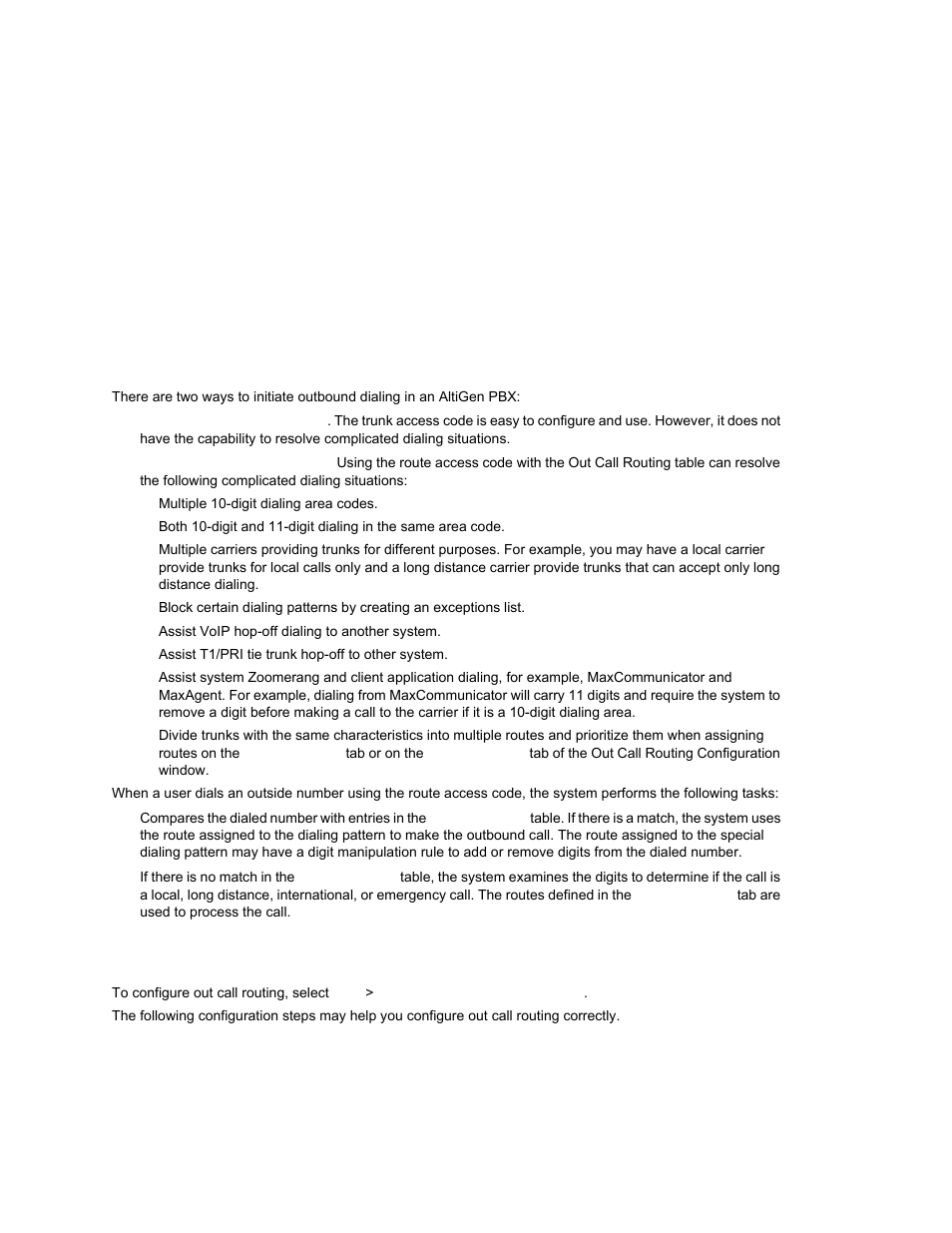 Out call routing configuration, Configuring out call routing, Hapter | Chapter 14, out call routing configuration | AltiGen MAXCS 7.0 Update 1 ACM Administration User Manual | Page 181 / 446