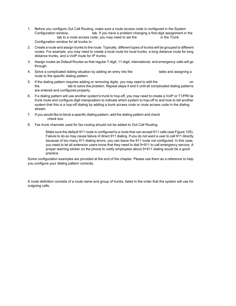 About route definitions | AltiGen MAXCS 7.0 Update 1 ACM Administration User Manual | Page 182 / 446