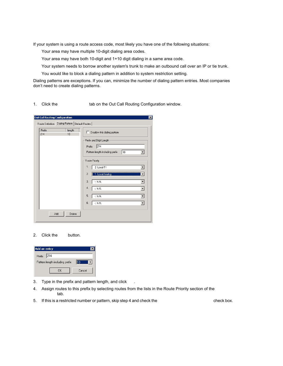 About dialing patterns, Creating dialing patterns | AltiGen MAXCS 7.0 Update 1 ACM Administration User Manual | Page 185 / 446