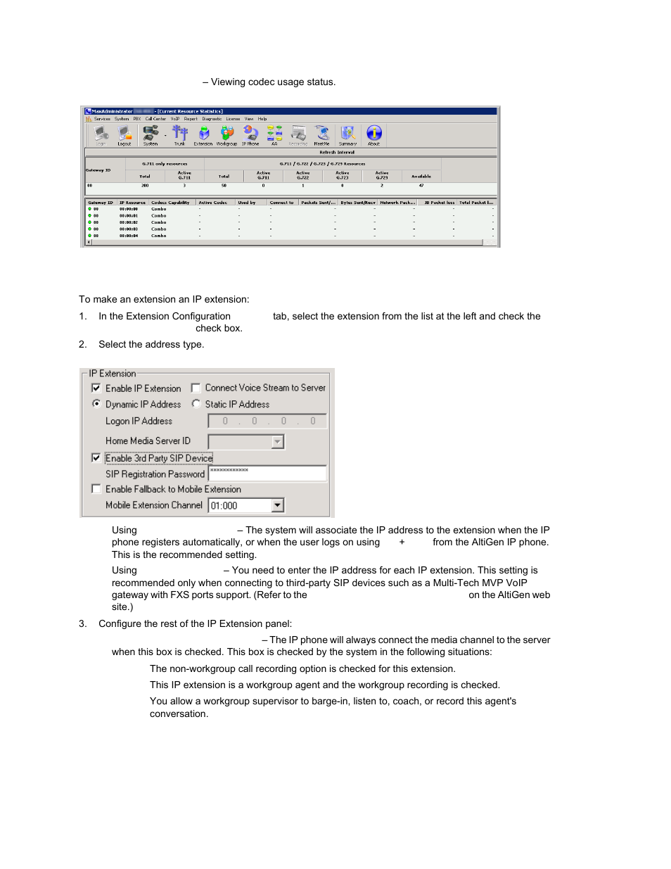 Setting an ip extension | AltiGen MAXCS 7.0 Update 1 ACM Administration User Manual | Page 223 / 446