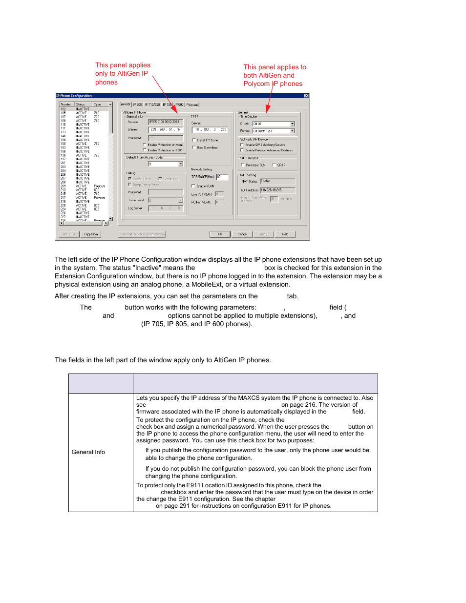 Altigen ip phone parameters | AltiGen MAXCS 7.0 Update 1 ACM Administration User Manual | Page 228 / 446