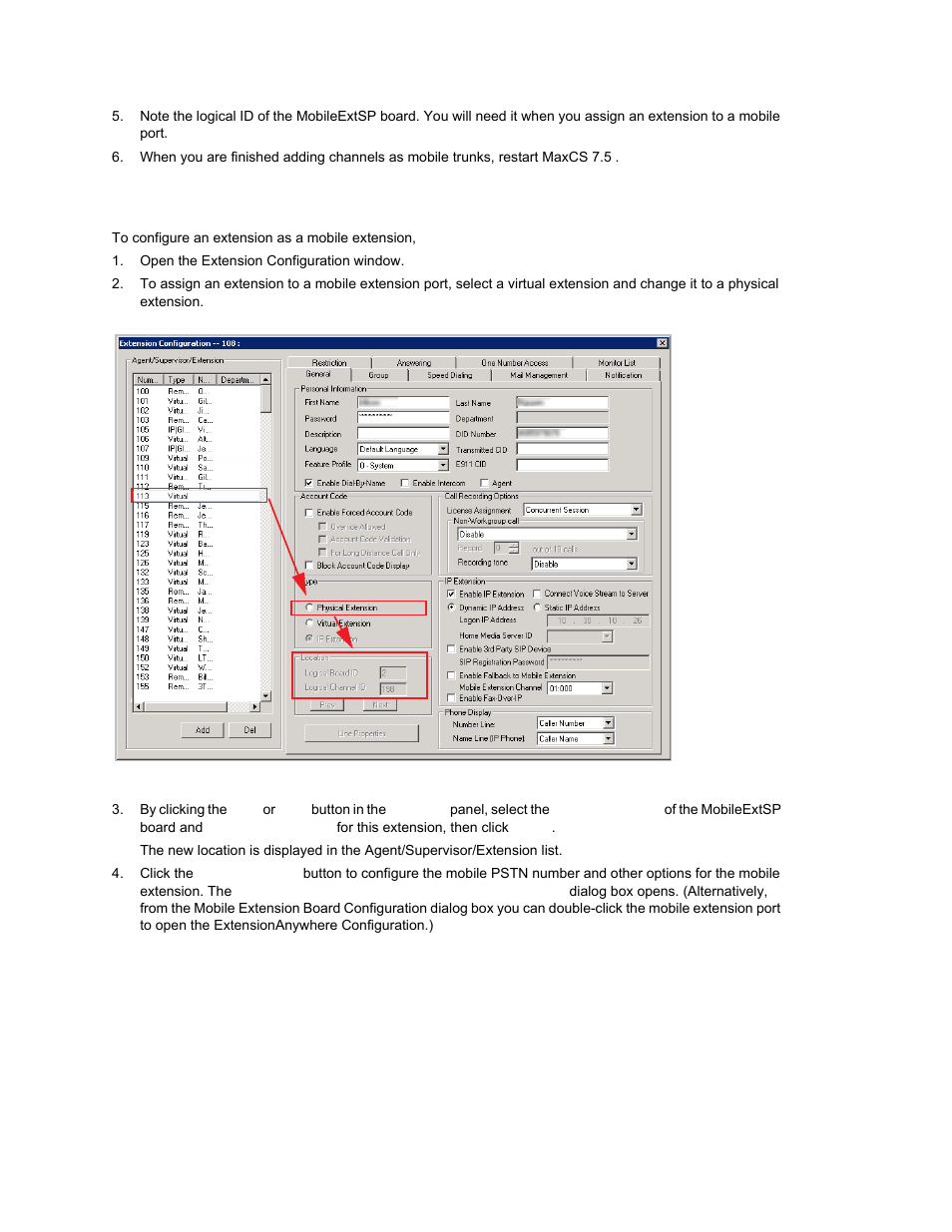 Configuring an extension as a mobile extension | AltiGen MAXCS 7.0 Update 1 ACM Administration User Manual | Page 241 / 446