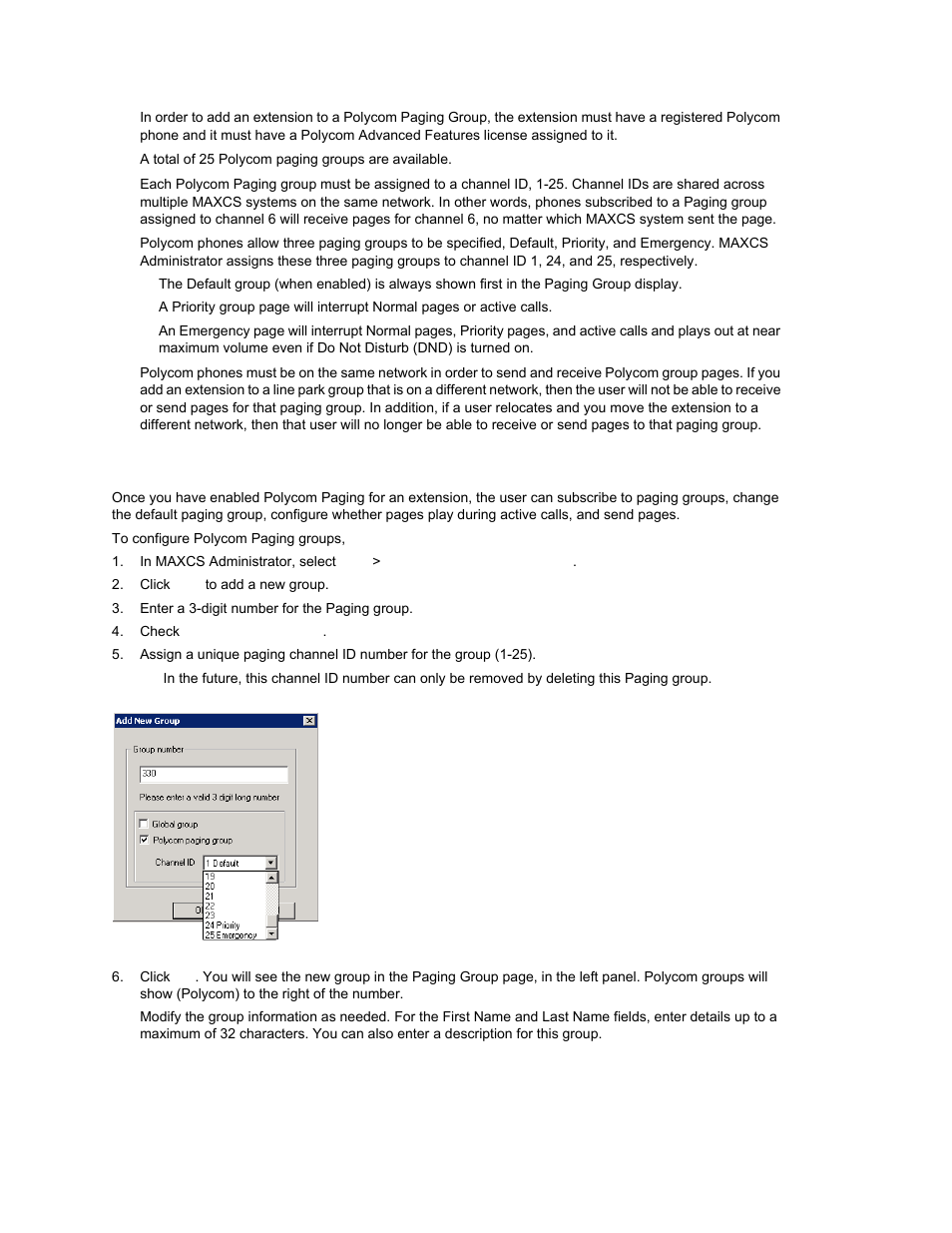 Configure polycom paging | AltiGen MAXCS 7.0 Update 1 ACM Administration User Manual | Page 262 / 446