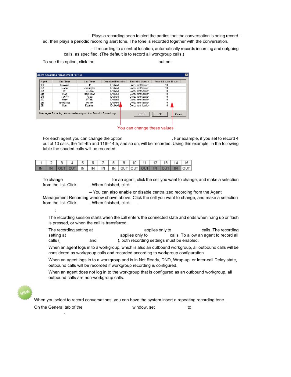 Recording tone options | AltiGen MAXCS 7.0 Update 1 ACM Administration User Manual | Page 273 / 446