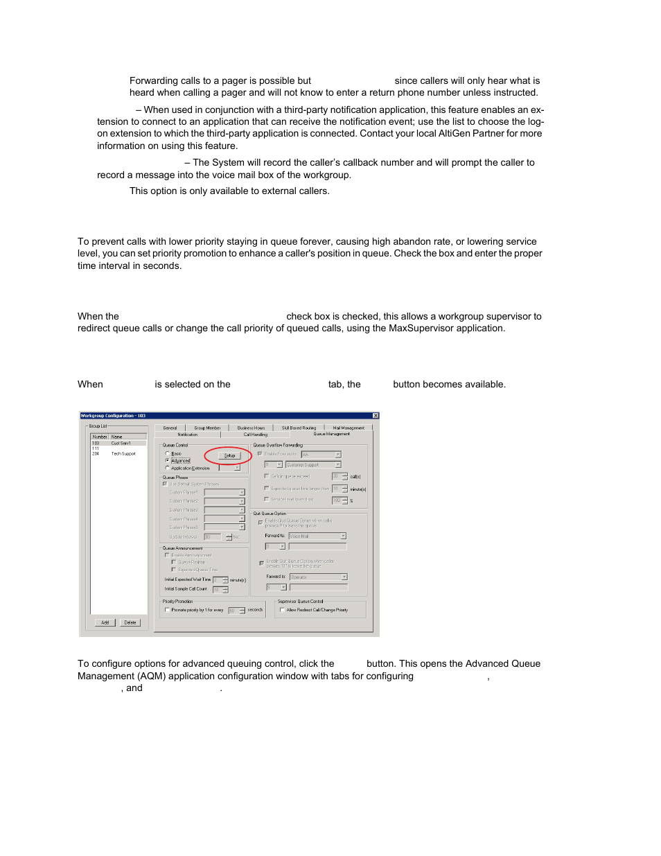 Priority promotion, Supervisor queue control, Queue management – advanced | Priority promotion supervisor queue control | AltiGen MAXCS 7.0 Update 1 ACM Administration User Manual | Page 292 / 446