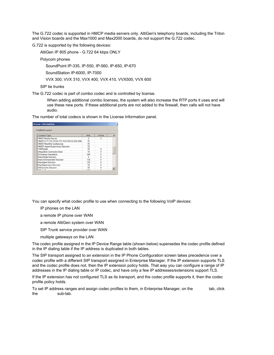 Assigning codec profiles to ip addresses | AltiGen MAXCS 7.0 Update 1 ACM Administration User Manual | Page 333 / 446
