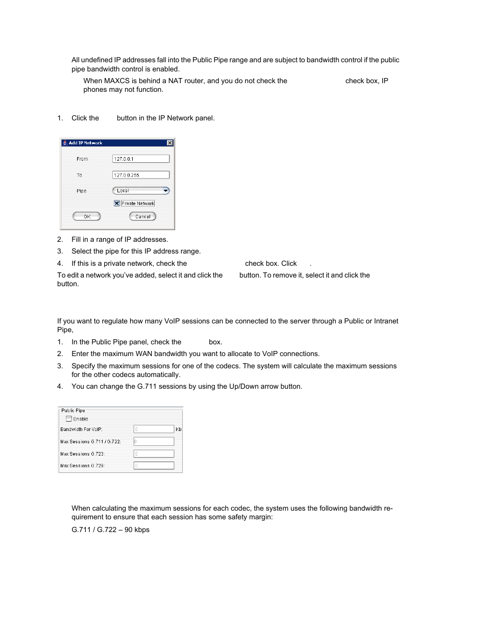 Configuring a public or intranet pipe | AltiGen MAXCS 7.0 Update 1 ACM Administration User Manual | Page 336 / 446