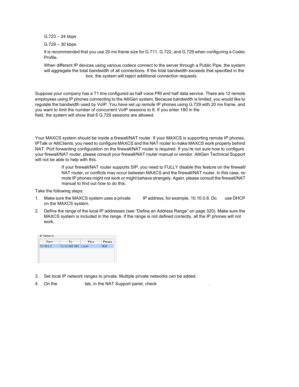 Configuring maxcs behind nat | AltiGen MAXCS 7.0 Update 1 ACM Administration User Manual | Page 337 / 446