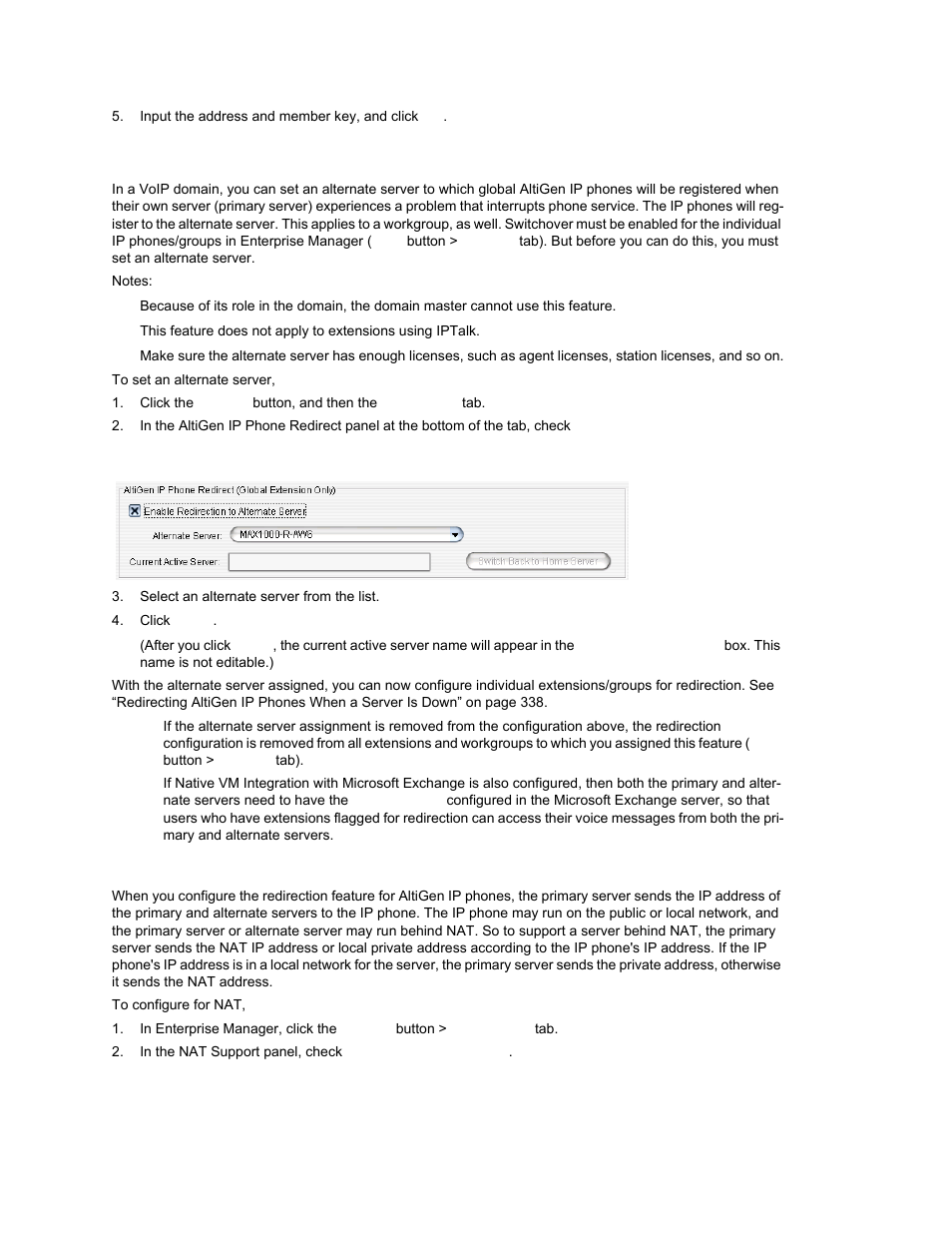 Setting an alternate server for altigen ip phones, If the primary or alternate server is behind nat | AltiGen MAXCS 7.0 Update 1 ACM Administration User Manual | Page 346 / 446