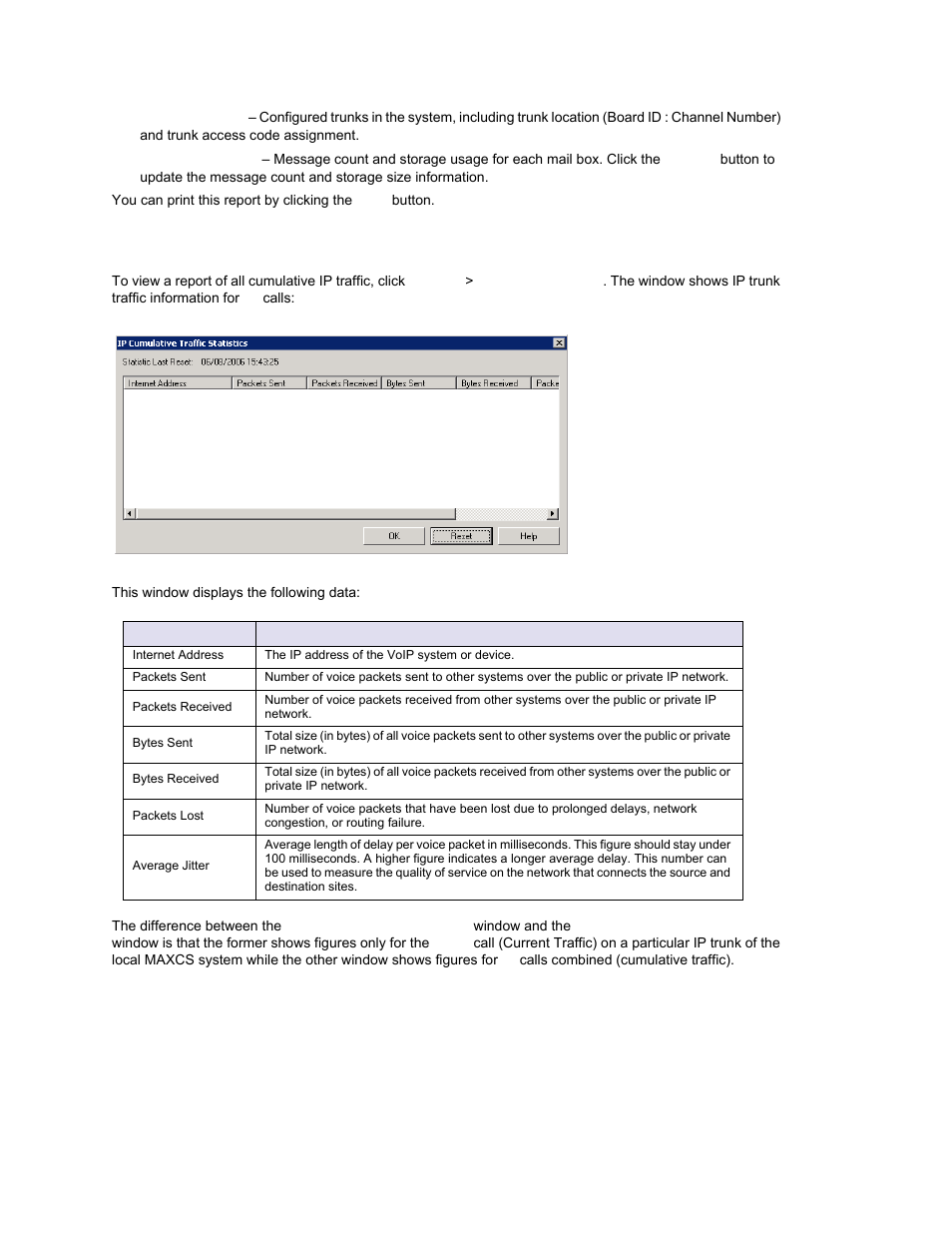 Ip cumulative traffic statistics | AltiGen MAXCS 7.0 Update 1 ACM Administration User Manual | Page 360 / 446