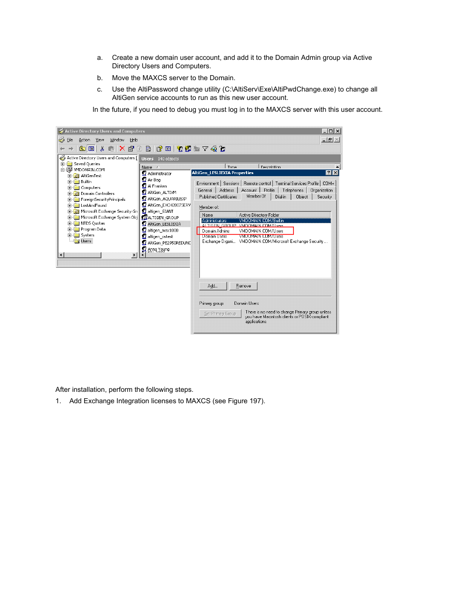 Exchange integration configuration steps, See figure | AltiGen MAXCS 7.0 Update 1 ACM Administration User Manual | Page 367 / 446