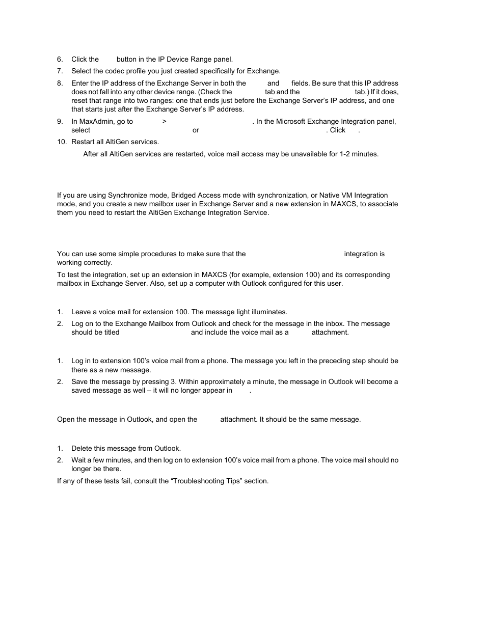 When you create a new mailbox user, Testing for synchronization | AltiGen MAXCS 7.0 Update 1 ACM Administration User Manual | Page 380 / 446