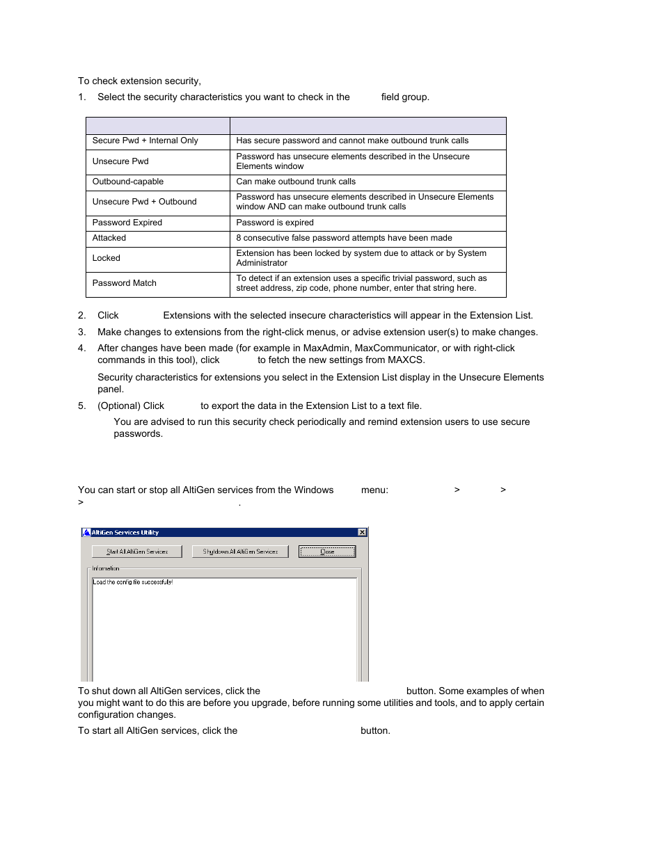 Start & stop all altigen services | AltiGen MAXCS 7.0 Update 1 ACM Administration User Manual | Page 396 / 446
