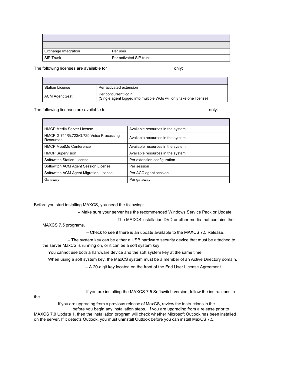 Preparation for installation, Installing max communication server | AltiGen MAXCS 7.0 Update 1 ACM Administration User Manual | Page 47 / 446