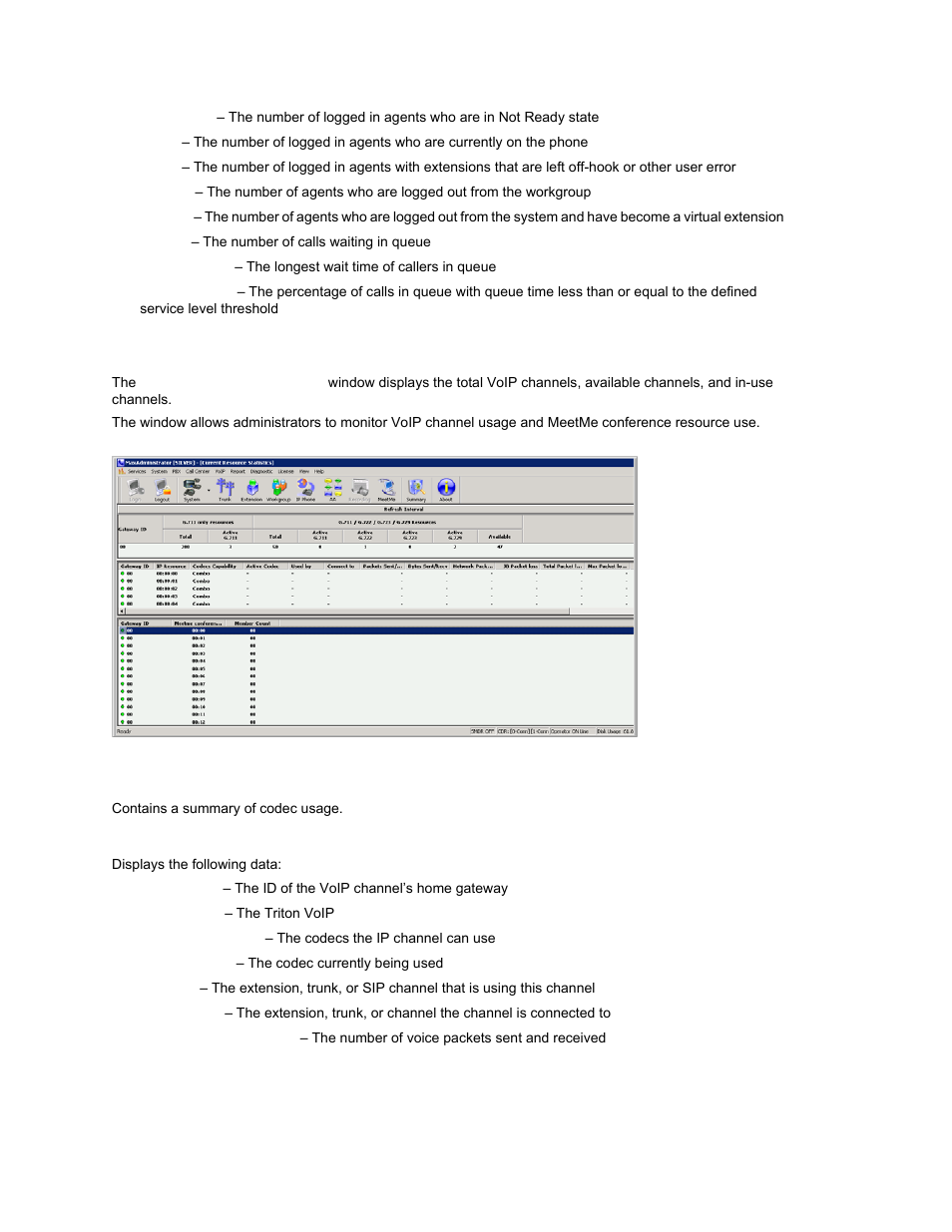 Current resource statistics window | AltiGen MAXCS 7.0 Update 1 ACM Administration User Manual | Page 57 / 446