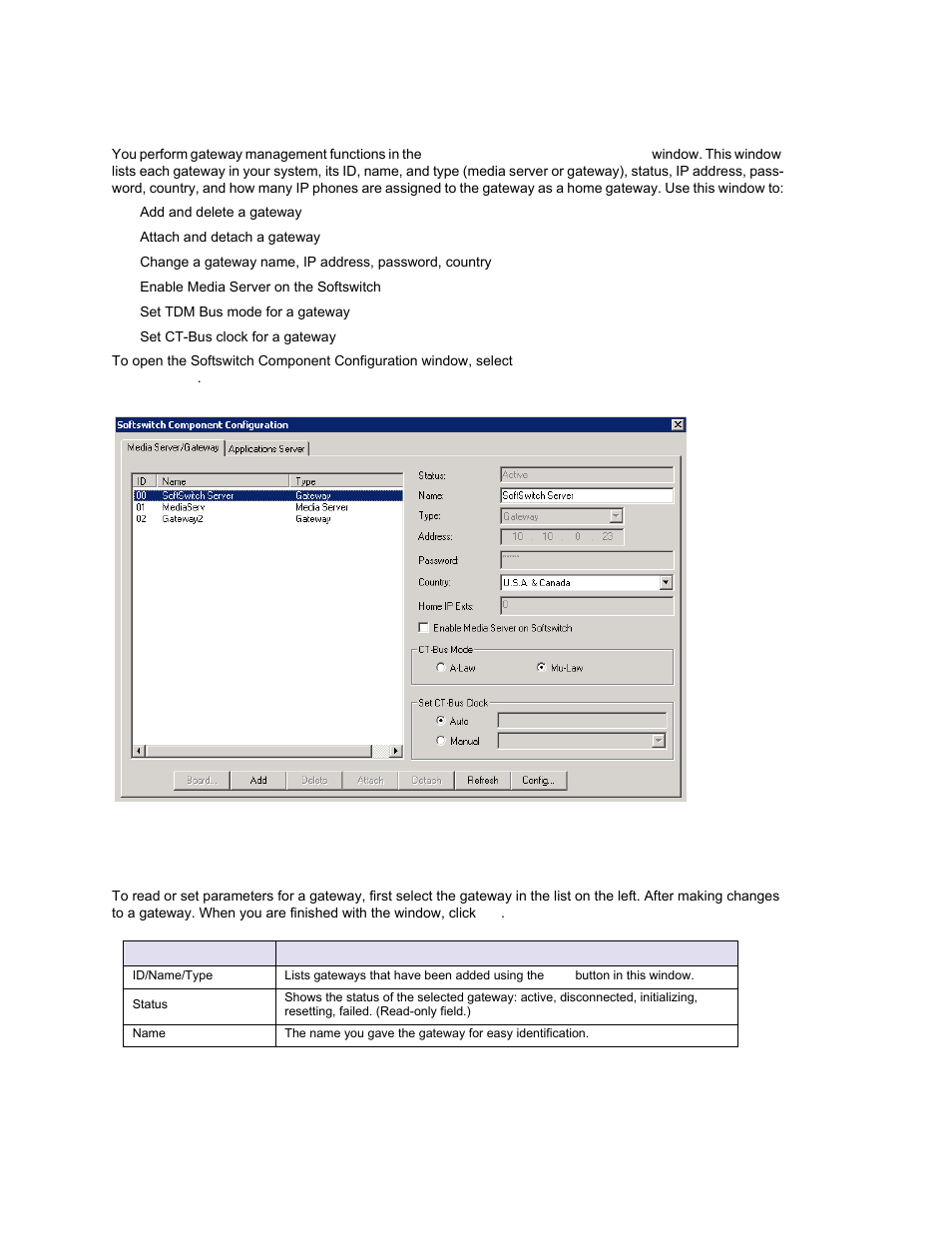 Managing gateways, Setting parameters, Managing gateways setting parameters | AltiGen MAXCS 7.0 Update 1 ACM Administration User Manual | Page 86 / 446