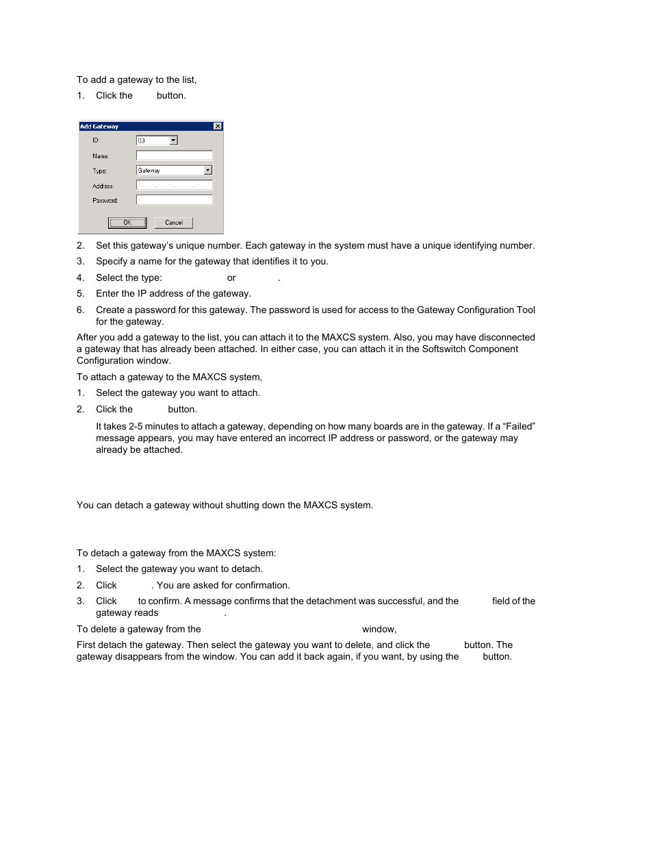 Detaching and deleting a gateway | AltiGen MAXCS 7.0 Update 1 ACM Administration User Manual | Page 88 / 446