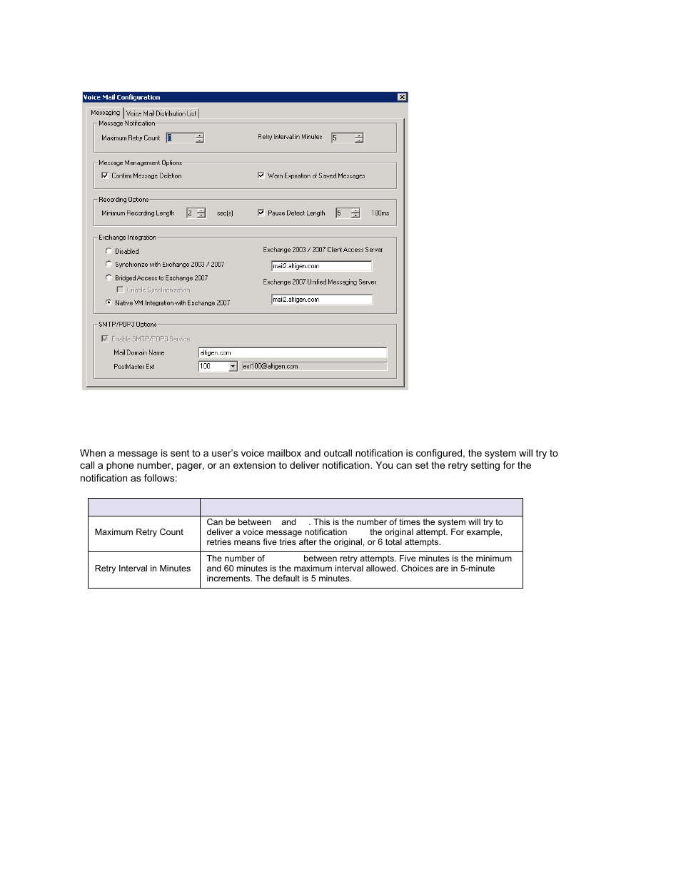 Setting message notification retries | AltiGen MAXCS 7.0 Update 1 ACM Administration User Manual | Page 92 / 446