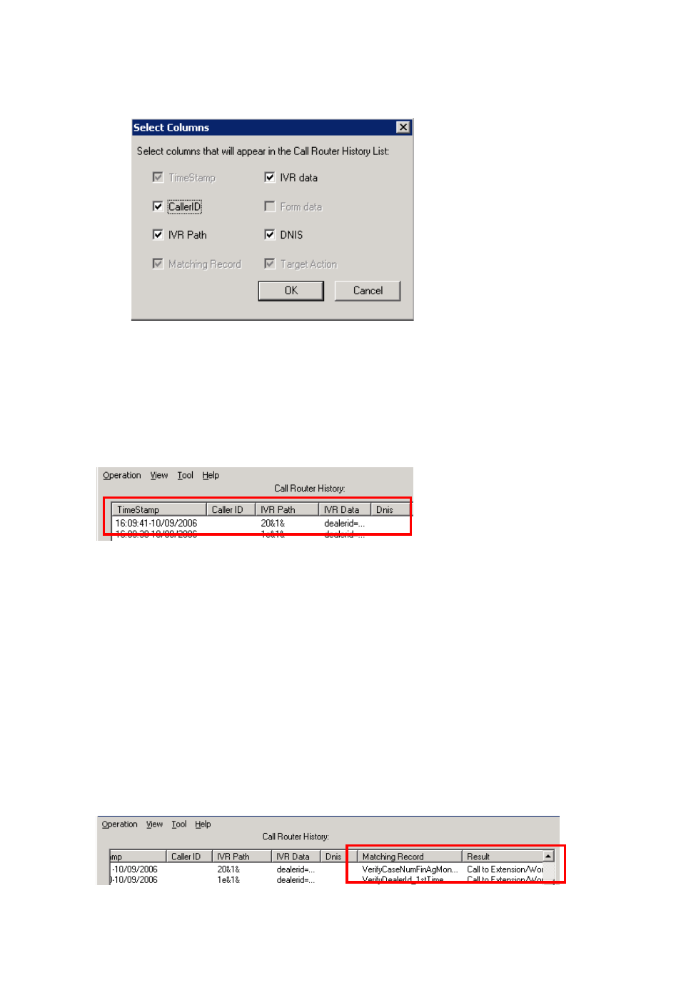 Call route request data, Call route response data | AltiGen MAXCS 7.5 Advanced Call Router User Manual | Page 12 / 34