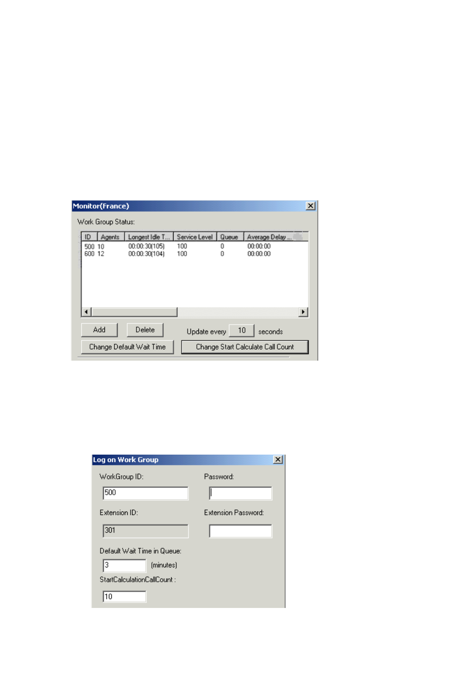 Show workgroup status | AltiGen MAXCS 7.5 Advanced Call Router User Manual | Page 13 / 34