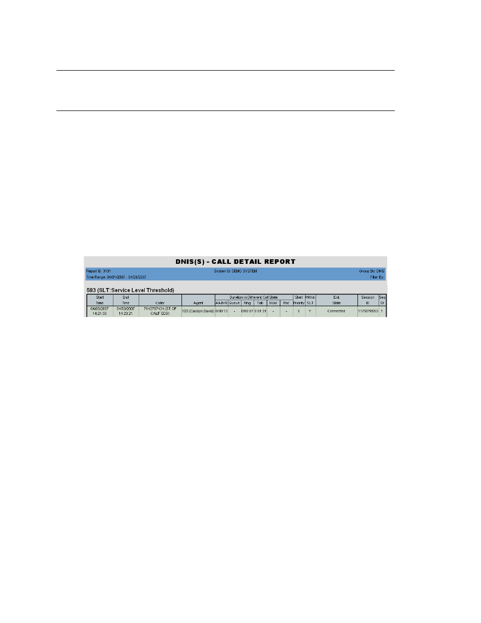 Dnis reports, 3101 - dnis call detail report | AltiGen MAXCS 7.5 AltiReport User Manual | Page 104 / 110